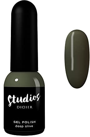 Didier Lab - Premium Gel Nail Polish Studios - Deep Olive - Gel Nail Varnish - Nail Art - Long-Lasting High Gloss Wear - Easy to Apply - Gel Nails - Rich Pigment - UV/LED - Chip Resistant