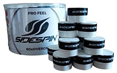 SideSpin Unisex Erwachsene Overgrip Glatt Pro Feel Overgrips, weiß, Einheitsgröße