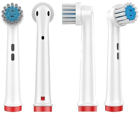 Broshin Ersatzbürstenköpfe Kompatibel mit broshin Elektrische Zahnbürsten und Soft Clean Elektrische Zahnbürsten (Packung mit 8)