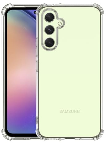 Hually Case for Samsung Galaxy A54 5G, A54 Case Crystal Clear, Shockproof, Ultra Thin Soft TPU Protective Cover Compatible for Samsung Galaxy A54 5G