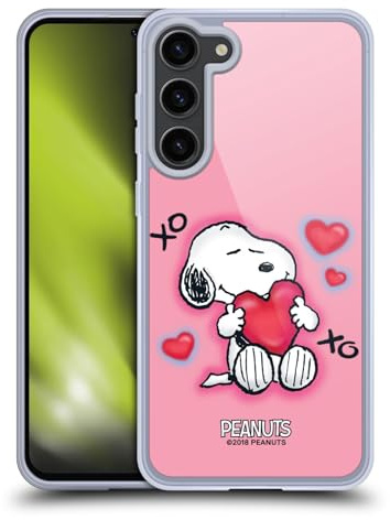 Head Case Designs Offizielle Peanuts XOXO Snoopy Plankenweg-Spritzpistole Gel Handyhülle Hülle [Militärischer Schutzgrad] Kompatibel mit Samsung Galaxy S23+ 5G