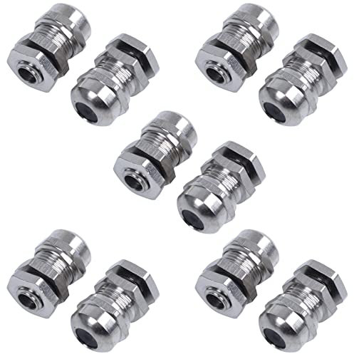PENGY 10 Stueck M8 Wasserdicht Spannungsabbau Kabelverschraubung fuer 2-5mm Kabel Draht