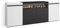 Skraut Home | Sideboard, Highboard | Kommode, Komodenschrank | 200x75x35cm | 4 Türen | Elektrokamin. Maße | Moderner Stil | Weiß und Schwarz