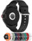 AWADUO Compatible avec Ticwatch Pro 5 bracelets, 24 mm, bracelet de montre de rechange en silicone, compatible avec Itouch Air 3, doux et durable, pour hommes et femmes, noir, acier inoxydable, Quartz