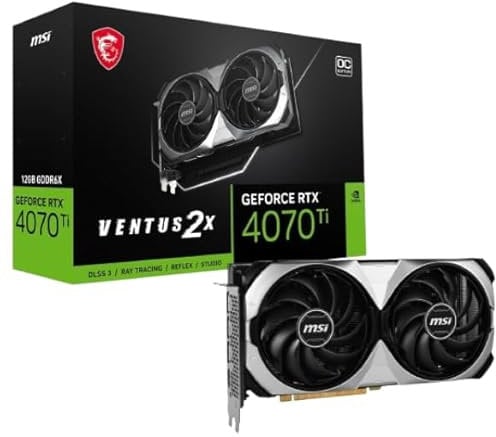 MSI GeForce RTX 4070 Ti VENTUS 2X 12G OC Scheda Video Gaming - 12GB GDDR6X, 2655 MHz, PCI Express Gen 4, 192-bit, 3x DP v 1.4a, HDMI 2.1a (Supporta 4K & 8K HDR)