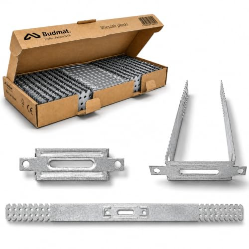 Direktabhänger ES 175 mm, 100 Stück, 1 mm verzinkter Stahl, für CD 60/27 Profile und Holzlatten, Deckenabhänger für Trockenbau, Gipskartondecken und Unterkonstruktionen
