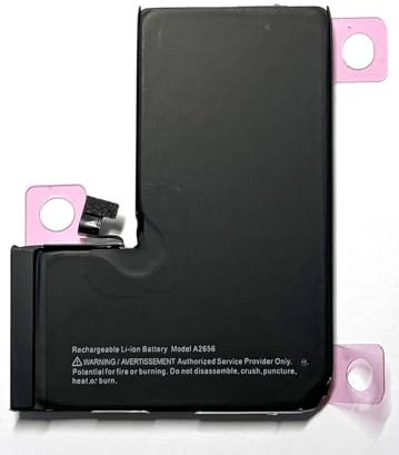 Batterie de rechange A2656 compatible avec iPhone série 13 Pro. 3095 mAh avec tampon adhésif.