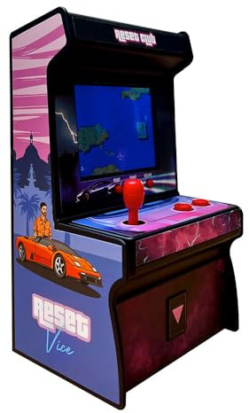 Mini Borne Arcade Retro - 200 Jeux Originaux Intégrés - Console de Jeu Classique Reset Vice 8 Bit