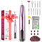 COSLUS Cordless Portable Electric Nail Files: Professional Nail Drill Kit for Acrylic Gel Nails, Rechargeable Manicure Pedicure Tools for Shaping, Polishing, Removing Dead Skin, Home Salon Use