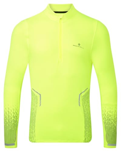 Ronhill Running, Men's Tech Reflect 1/2 Zip, Fluo Yellow/Reflect, L