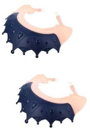 SAFIGLE 2stücke Verstellbare Badehaube Wasserdichtes Shampoo-haube Für Kleinkinder Crown-design Für Stressfreies Haarwaschen Und Badewannenzeit