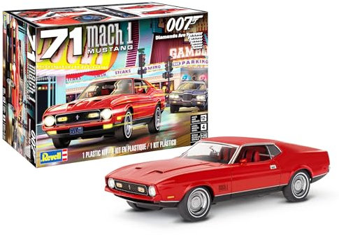 Revell Level 4 Modellbausatz 1971 Ford Mustang Mach 1 James Bond 007 Diamonds are Forever (1971) Movie 1:25 Scale Model