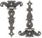sourcing map 3.5 Inch Door Tee Hinge, 2Pcs T-Strap Hinges Retro Decorative Hinge for Wooden Fences Yard Doors Barn Gate Wooden Box, Bronze