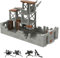 UpGLeuch Klemmbausteine WW2 Militär Szene mit Militär Waffen Set, Militär Basis Bausteine Diorama Bausatz ww2 Militärspielzeuge (Szene B)