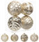 Ø10cm 4er-Set Weihnachtskugeln Christbaumschmuck Große Weihnachtskugeln Kunststoff Weihnachtsdeko Weihnachtsbaum Dekoration Set für Weihnachtsbaum Christbaumkugeln, Sekt