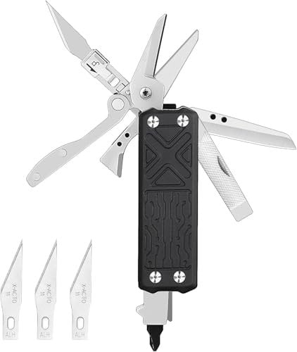 NexTool E1 Pocket Tool, Taschenmesser 10 Funktionen Camping Zubehör Klappmesser, Handwerks Messer, Dual Purpose Screwdriver, Pocket Knife Gifts for Men, EDC Einhandmesser