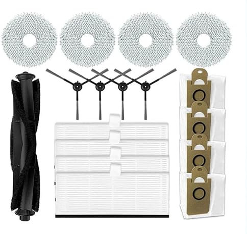 YUYUEMI Ersatzteile, Zubehör für Proscenic M9 Roboter-Staubsauger, Hauptbürste, Seitenbürste, HEPA-Filter, Mop-Pad, Staubbeutelreiniger, Zubehörteil