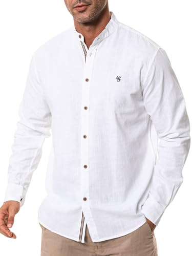Suwangi Hommes Chemise Manches Longues Chemise Casual Coton Bouton Shirts | Regular Fit,Décontractée,Élégante,Leger,Respirant,Travail, Mariage, Tenue,