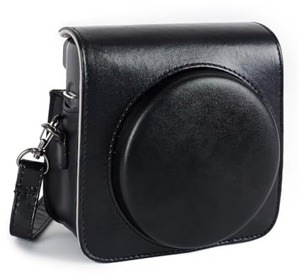 Riosin Instant SQ6 Protective Case for Fujifilm Instax Square SQ6 Camera, Premium PU Leather Camera Bag Cover with Removable Adjustable Strap (Black)