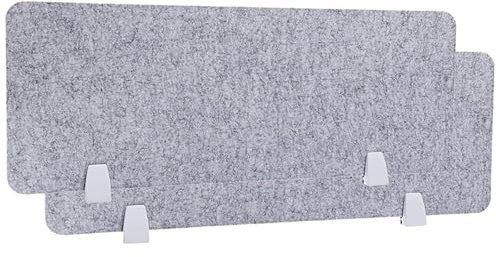SAYEYBU 2PCS 60 * 30CM Clamp-on Acoustic Desk Divider, Sound Absorbing Desk Divider Mounted Privacy Panel, Clamp-on Desk Pegboard for Classrooms Libraries,06,30 * 100CM