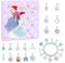 Eisprinzessin Adventskalender 2024 Kinder, Frozen Weihnachten AdventskalenderSelber Mädchen Machen Bastelset 24 Tage Weihnachtskalender Charm Armbänder Kit Überraschungsgeschenk Geburtstagsgeschenke