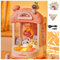 CUCUKAKA Süßigkeiten Automat, Süßigkeitenautomat mit Licht und Musik,3 Tumbler-Spielzeug,20 Puppen,10 Gashapons, Candy Crapper Maschine Geschenke für Erwachsene,Kinds,Pink