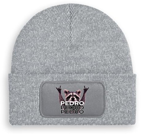 Pedro Pedro Pedro - Beanie | Strickmütze | Wollmütze | Beanie mit Druck | lustige Sprüche | Apres-Ski | Winter | Grau meliert