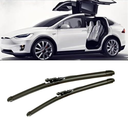 Caijiax Scheibenwischer für Tesla Model X 2016-2019, Ersatz-Scheibenwischer Frontscheibe Hochwertige Wischblätter.