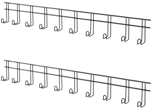Yaocom 2 Pcs 10 Hook Tack Rack Shelves Metal Bridle Hooks with Hangers for Tack Room, Portable Horse Bridle Holder Wall Mount for Horse Halter Blanket Saddle