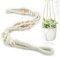 xiaoxiaozhijia Cesta de Cuerda de Algodón,Macetas Colgante para Plantas,Colgador de Macetas de Interior con Gancho para Decoración de Salón,Exterior,Balcón,Ventana,Pared(Beige-Beads)