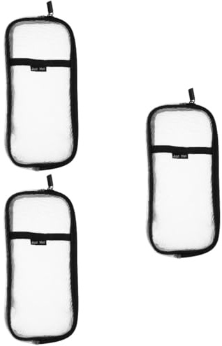DIYEAH 3st Ästhetische Stifttasche Multifunktions-bleistifttasche Netzbeutel Make-up-Kosmetiktasche Schreibwarentasche Federmäppchen Mit Reißverschluss Federmäppchen Masse Black