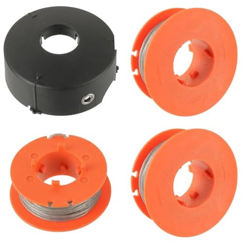 EPLZON F016800175 Bobina di Ricambio per Bosch ART 23 26 30 Combitrim Easytrim,1,6mm x 8M con Copertura F016L71088 (3 Bobine + 1 Copertura)