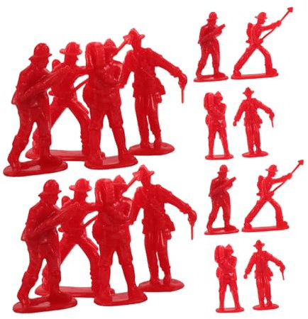 Sosoport 100stücke Feuerwehr Figuren Spielset Für Junge Mädchen Realistische Feuerwehrmann Actionfiguren Miniatur Feuerwehrautos Und Feuerwehrstation Für Kreatives Spielen Und