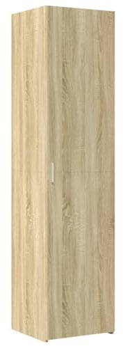 vidaXL Highboard, Sideboard mit Stauraum, Hochschrank Lagerschrank für Wohnzimmer, Beistellschrank Mehrzweckschrank, Sonoma-Eiche Holzwerkstoff