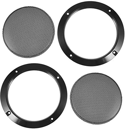 NUOBESTY 2 Stück Lautsprechergitter Schutznetze 5 für Subwoofer Kunststoff Sprühlackiert Fleckenbeständig Lautsprecherschutz für Haushalt Kreative Audio Lautsprechernetze