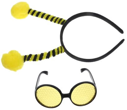Healeved Ensemble de Serrage-Tête et d'Abeille 2 Pièces Accessoires de Costume d'Halloween Matériau Sûr et Solide pour Fête d'Halloween Décorations de Fête Design