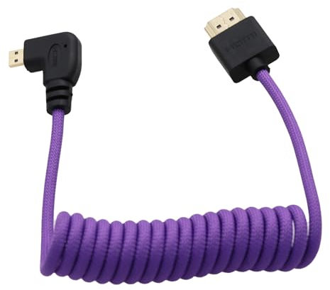 HangTon Cable micro HDMI a HDMI 4K 8K 60p para cámara ATOMOS Ninja V Ultra Canon R6II R5C R5 R100 R7 Sony ZVE-10 A7C A7RIV Lumix S5 S9 GH4 Cámara Teradek, tipo A a tipo D