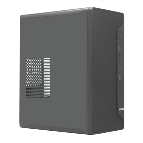 Nuwo Opal ZK550 | Caja PC compacta MicroATX | Fuente de alimentación de 500 W | Caja PC Desktop Office Mini Tower MATX | USB 3.0 | Negro
