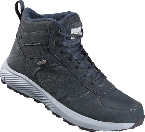 Spitzbergen Leder-Trekkingschuhe hoch für Damen und Herren, wasserdicht & leicht, atmungsaktive Wanderstiefel mit Rutschfester Sohle & warmem Fleecefutter, Gr. 37–46
