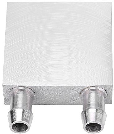 Aumotop Disipador de Calor de Bloque Refrigeración por Agua Aluminio para Enfriador CPU, Vía Fluvial Doble en Forma U, Tasa Fuga Inferior a Mbar.l/s, Adecuado para Refrigeración Cabezal Láser
