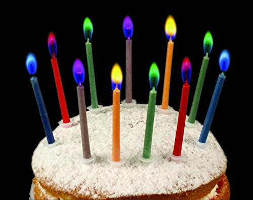 Multi Colored Birthday Cake Candles Safe Flames Wedding/Christmass Party Dessert Decorations Home Ornament New Year Gift