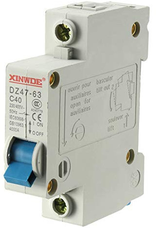sourcing map 1 Polig Leitungsschutzschalter 40A 230/400V Niederspannung Montage DZ47-63 C40 de