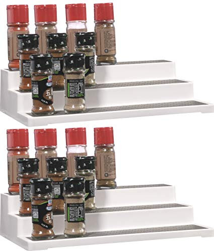 Organizador de gabinete de cocina con escalera de 3 niveles