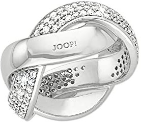 Joop! Damen-Damenring 925er Silber 132 Zirkonia 56 Silber 32013221