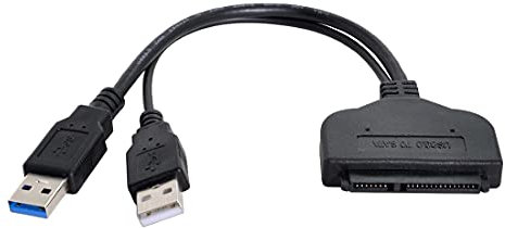 chenyang SATA auf USB Kabel USB 3.0 auf 2.5 SATA 22Pin Festplatte Treiber Kabel mit USB Stromkabel
