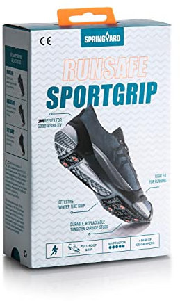 Springyard RunSafe SportGrip Schuhspikes Sicherheit, Schwarz, XL