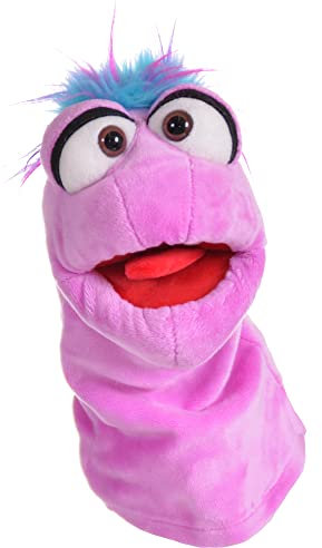 Living Puppets Handpuppe Quasselwurm Tüffelchen aus Stoff in der Größe 25cm, W842, Lila