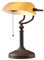 Newrays Matte Orange Glass Bankers Desk Lamp with Pull Chain Switch Plug in Fixture
