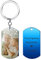MunkiMix Porte Clef Personnalisable Porte Clé Personnalisé Gravure Photo/Date/Texte Porte Cles Personnalisée Acier Inoxydable Porte-clés Personnalisé Image pour Hommes Femmes Garçons Filles (E1)