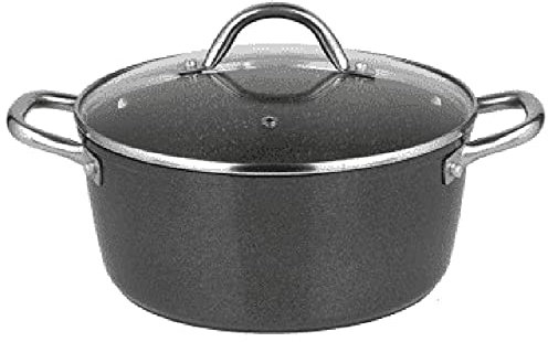 Kochtopf Fleischtopf mit Deckel Ø20cm Induktion Marmorbeschichtung Suppentopf Pfanne Edelstahl